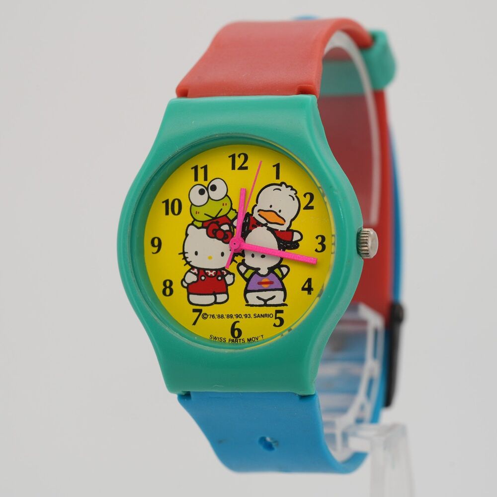 Sanrio Hello Kitty and Friends Watch 34mm Quartz Yellow Dial Color Block